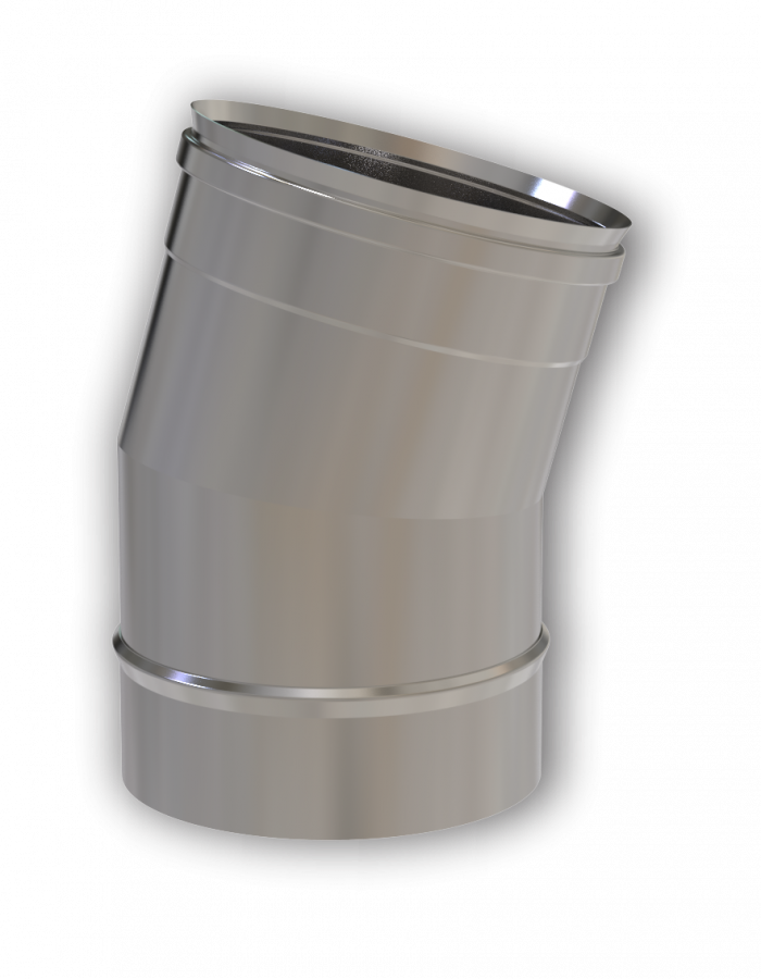 EW PLUS Einwand-Bogen 15° Edelstahl